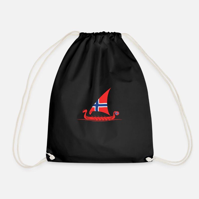 Norway Norwegians - Drawstring Bag - black