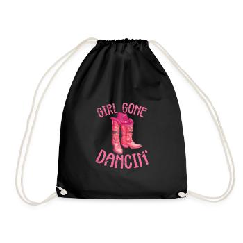 Cadeau fille linedance - Sac de sport léger - noir - Devant