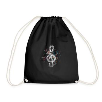 Piano piano player musician - Drawstring Bag - black - Front