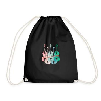 violin - Drawstring Bag - black - Front