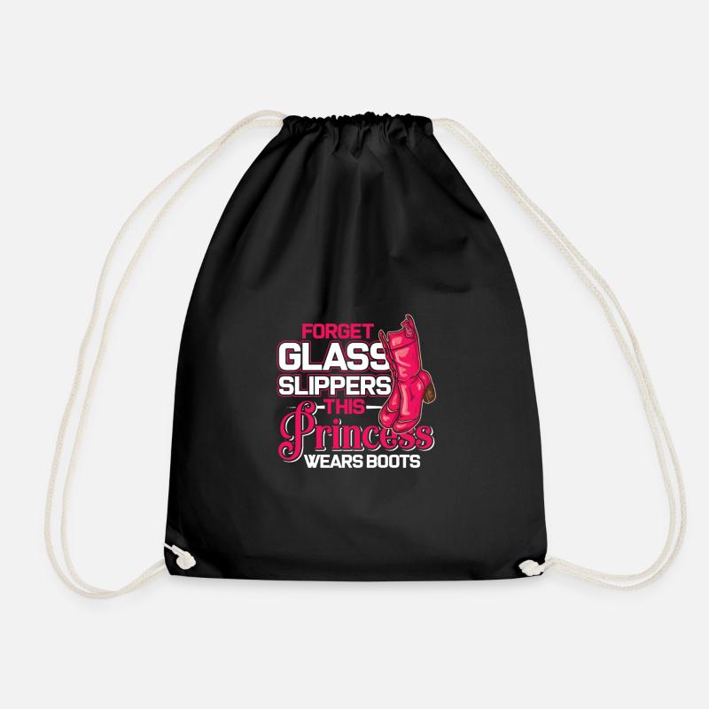 cowboy - Drawstring Bag - black
