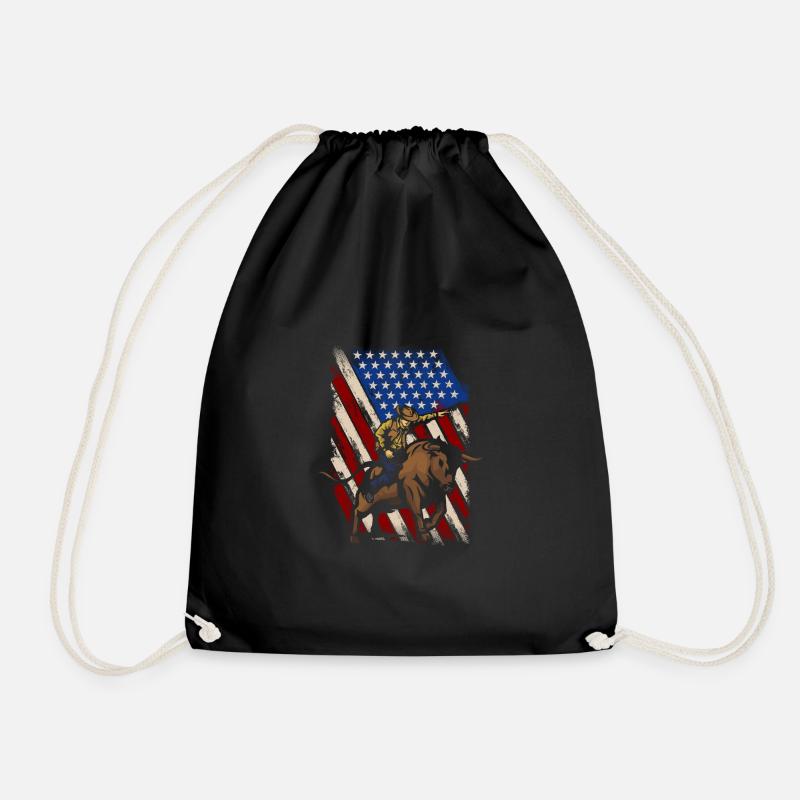 Cowboy Amerika - Turnbeutel - Schwarz