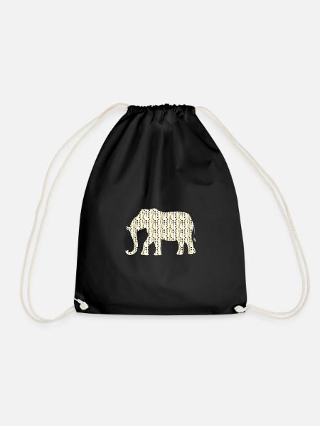 Éléphant - Sac de sport léger - noir