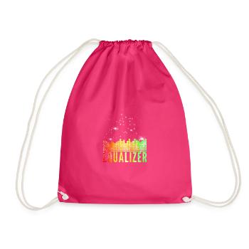 Equalizer - Drawstring Bag - fuchsia - Front