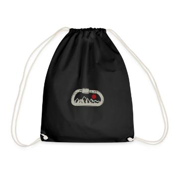 Climbing carabiners - Drawstring Bag - black - Front