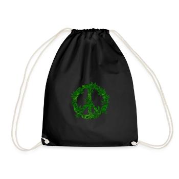 Signe de paix - Sac de sport léger - noir - Devant