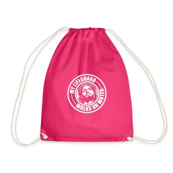 Jesus Christus Christentum schenkt meinem Rettungsschwimmer - Turnbeutel - Fuchsia - Vorne