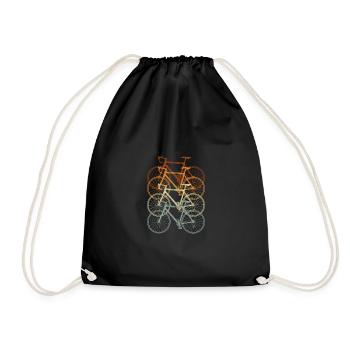 Bicycle bike - Drawstring Bag - black - Front