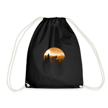Bicycle sport cycling - Drawstring Bag - black - Front