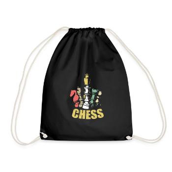 Chess King Chess Queen Chessmaster Chess Retro - Sac de sport léger - noir - Devant