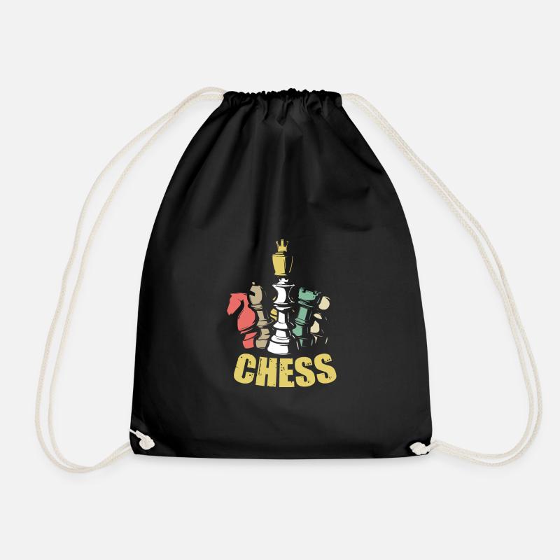 Chess King Chess Queen Chessmaster Chess Retro - Sac de sport léger - noir