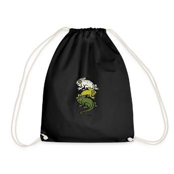 Chameleon - Drawstring Bag - black - Front