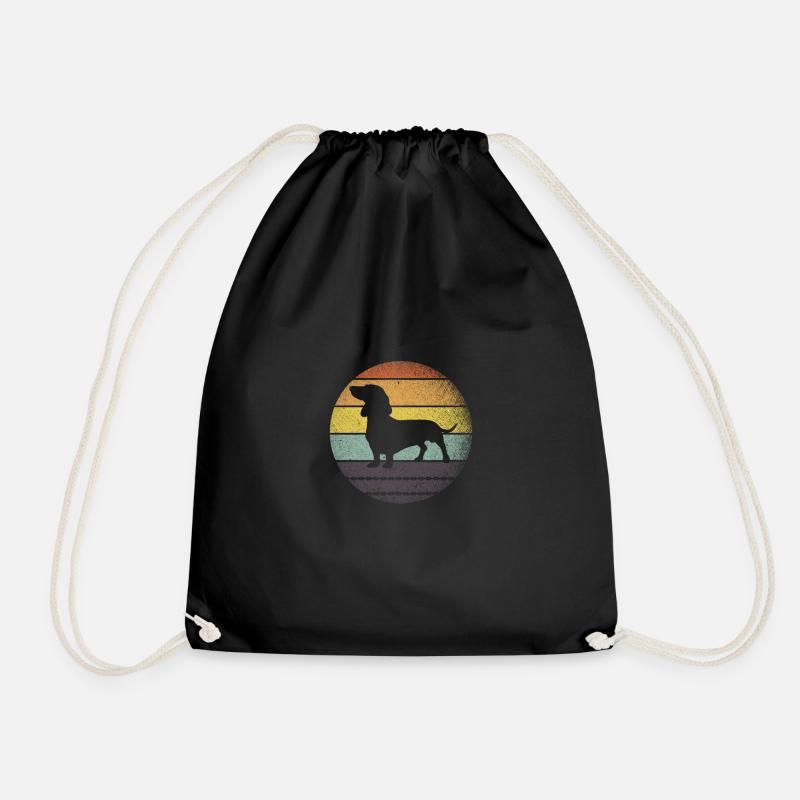 Teckel rétro - Sac de sport léger - noir
