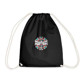 dragon-fly - Drawstring Bag - black - Front