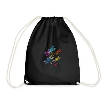 dragon-fly - Drawstring Bag - black - Front