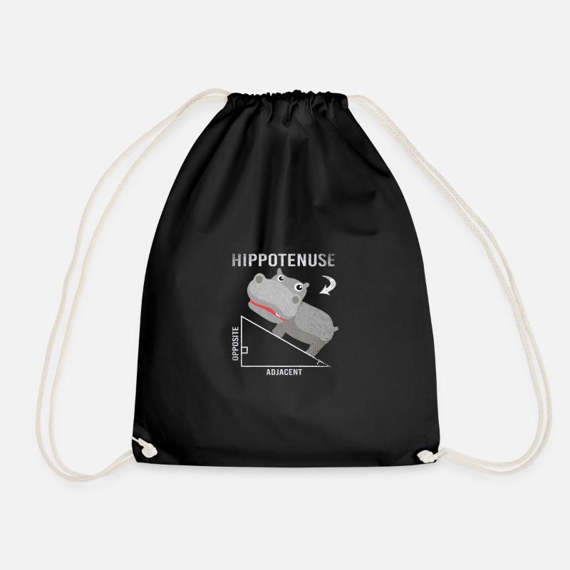 Hippopotamus Mathematiker - Turnbeutel - Schwarz