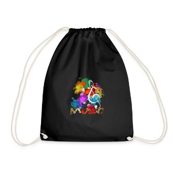 Clef musician music classical music - Drawstring Bag - black - Front