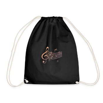 Clef instrument - Drawstring Bag - black - Front