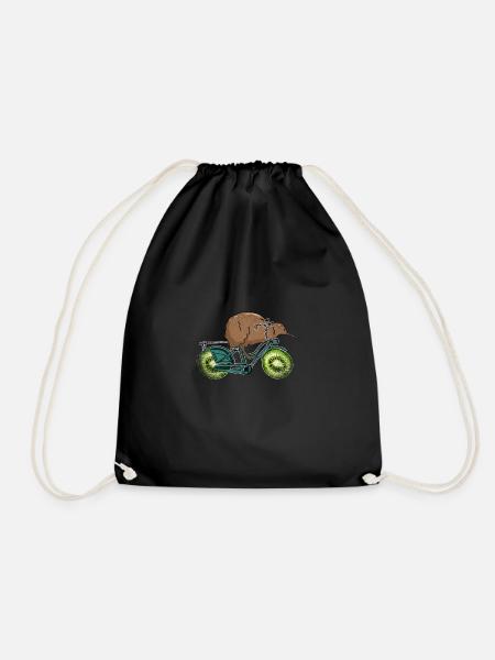 kiwi - Drawstring Bag - black