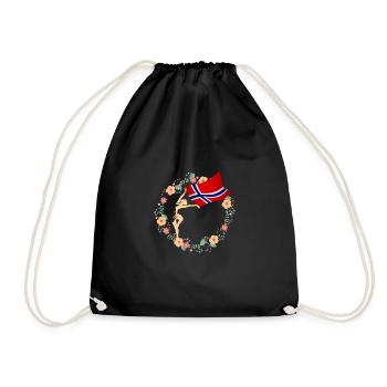 Norwegen Wikinger Norweger - Turnbeutel - Schwarz - Vorne