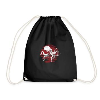 Oktopus Monster Seefahrer - Turnbeutel - Schwarz - Vorne