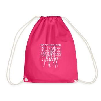 Synthesizer nerd - Drawstring Bag - fuchsia - Front