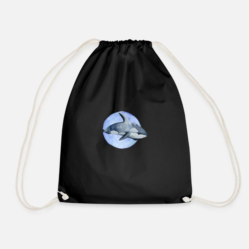 Orca Raubtier Fisch - Turnbeutel - Schwarz