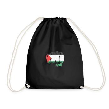 Palestine Faust Palestinian - Drawstring Bag - black - Front