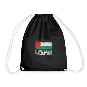 Palestine coeur politique - Sac de sport léger - noir - Devant