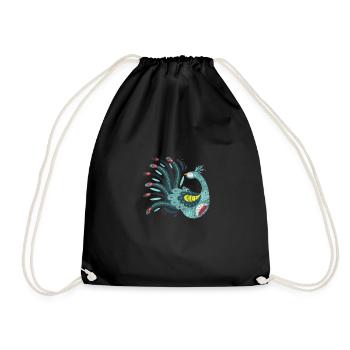 Oiseau paon - Sac de sport léger - noir - Devant