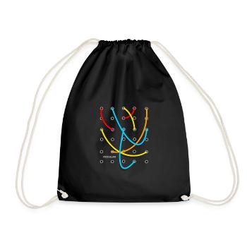 synthesizer modular - Drawstring Bag - black - Front