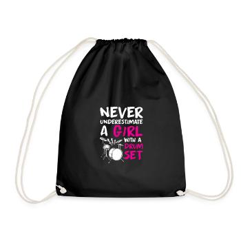 Fille de batterie - Sac de sport léger - noir - Devant