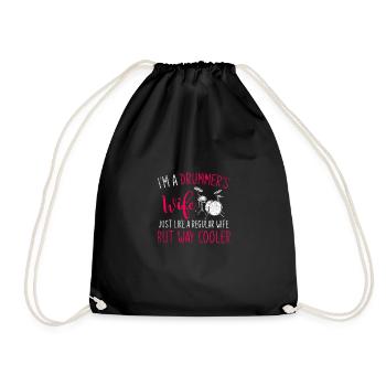 Drums woman - Drawstring Bag - black - Front