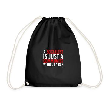 Socialiste anti-socialisme - Sac de sport léger - noir - Devant