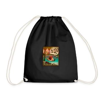 slug - Drawstring Bag - black - Front