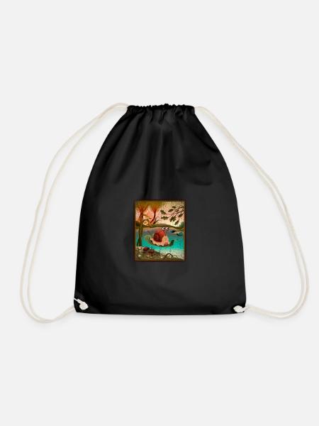 slug - Drawstring Bag - black