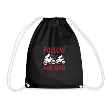 Follow Me Dad - Drawstring Bag - black - Front