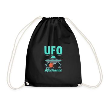 UFO Mechanic - Turnbeutel - Schwarz - Vorne