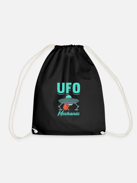 UFO Mechanic - Drawstring Bag - black