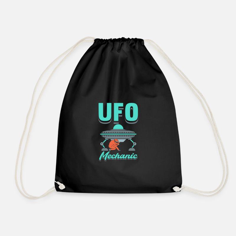 UFO Mechanic - Drawstring Bag - black