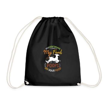 My Food Poops On Your Food - Turnbeutel - Schwarz - Vorne