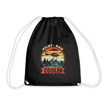 Pilote papa comme un papa normal mais plus cool - Sac de sport léger - noir - Devant
