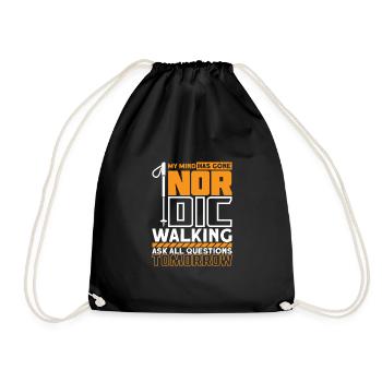 Nordic Walking - Turnbeutel - Schwarz - Vorne