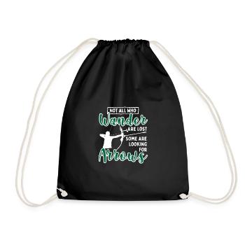 Nicht alle, die wandern, sind verloren Einige such - Turnbeutel - Schwarz - Vorne