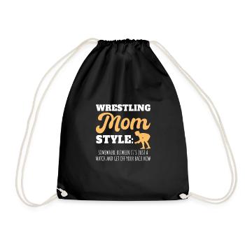 Wrestling Mom Style - Turnbeutel - Schwarz - Vorne