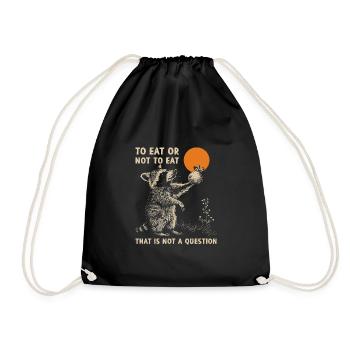 Mignon raton laveur raton laveur nature bébé raton laveur forêt - Sac de sport léger - noir - Devant