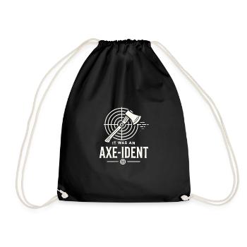 Es war ein Axt-ident - Turnbeutel - Schwarz - Vorne