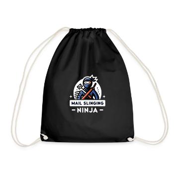 Postwurfsendung Ninja - Turnbeutel - Schwarz - Vorne