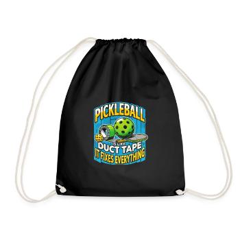 Pickleball ist wie Klebeband - es repariert alles - Turnbeutel - Schwarz - Vorne
