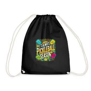 Es ist immer Pickleball-Saison - Turnbeutel - Schwarz - Vorne